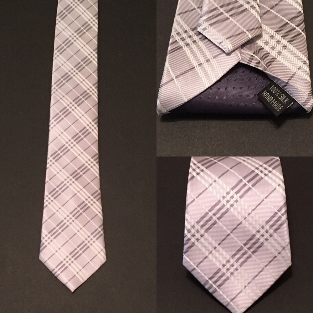 Silver men’s tie